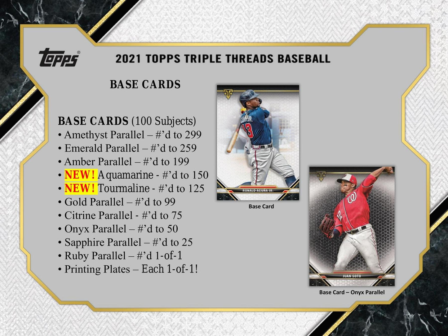 2021 Topps Triple Threads Baseball Hobby Box - Columbia Hobby - Sports Card Boxes - Toploaders - Card Savers