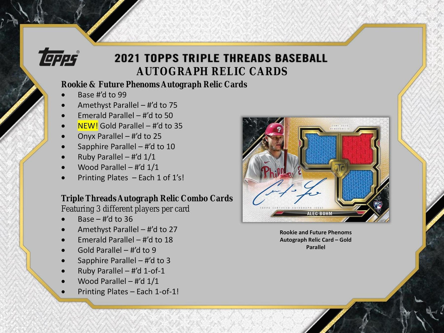 2021 Topps Triple Threads Baseball Hobby Box - Columbia Hobby - Sports Card Boxes - Toploaders - Card Savers