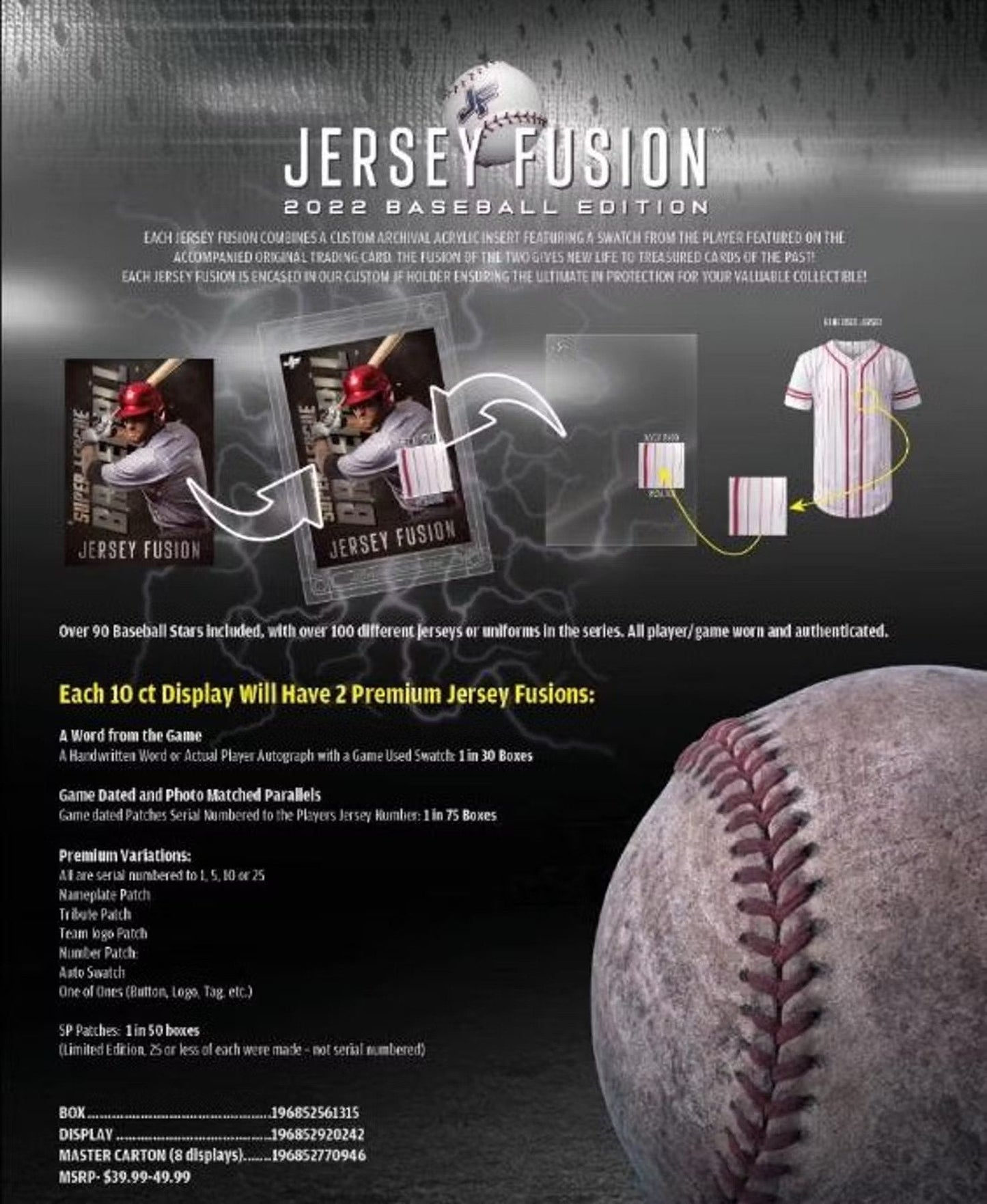 2022 Jersey Fusion Baseball Hobby Box - Columbia Hobby - Sports Card Boxes - Toploaders - Card Savers