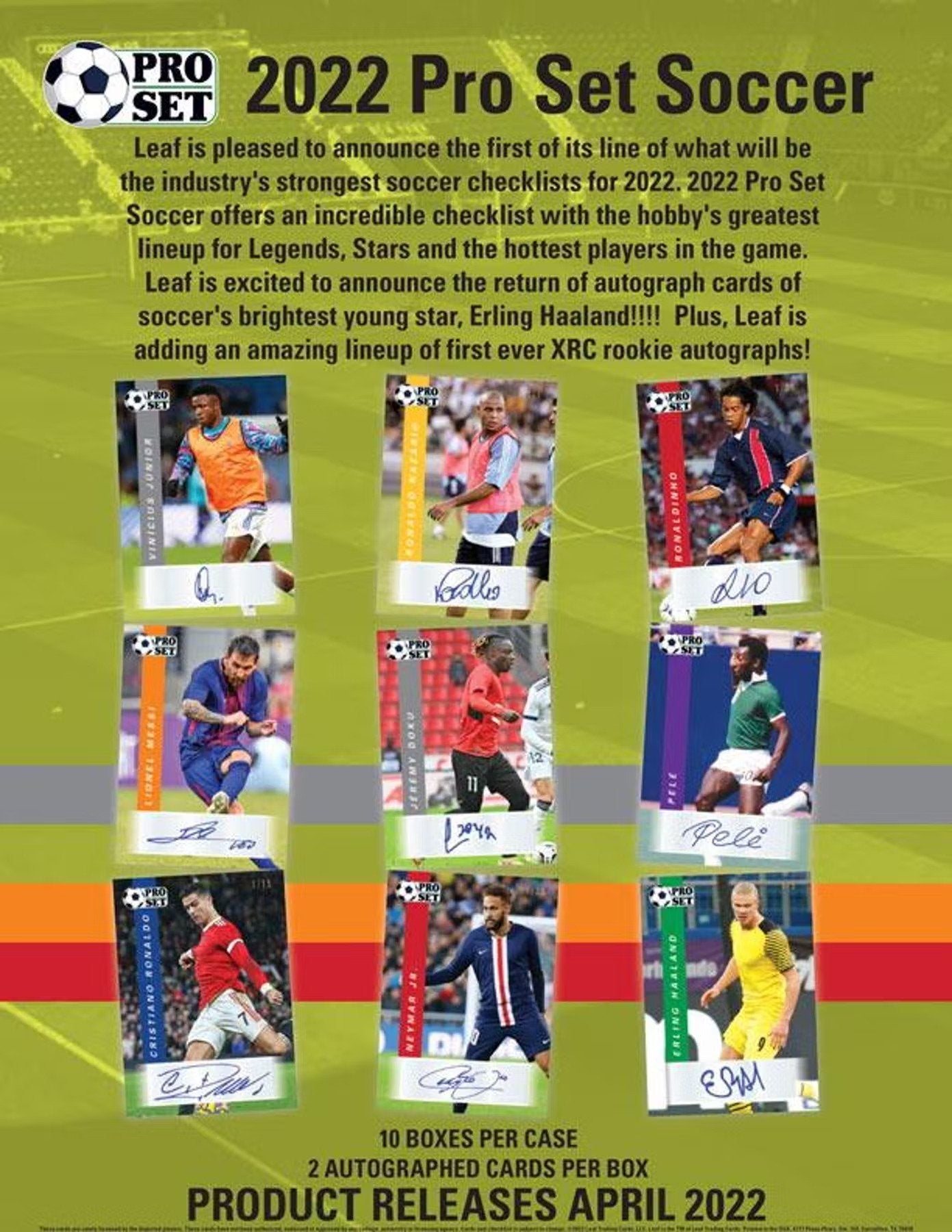 2022 Leaf Pro Set Soccer Hobby Box - Columbia Hobby - Sports Card Boxes - Toploaders - Card Savers