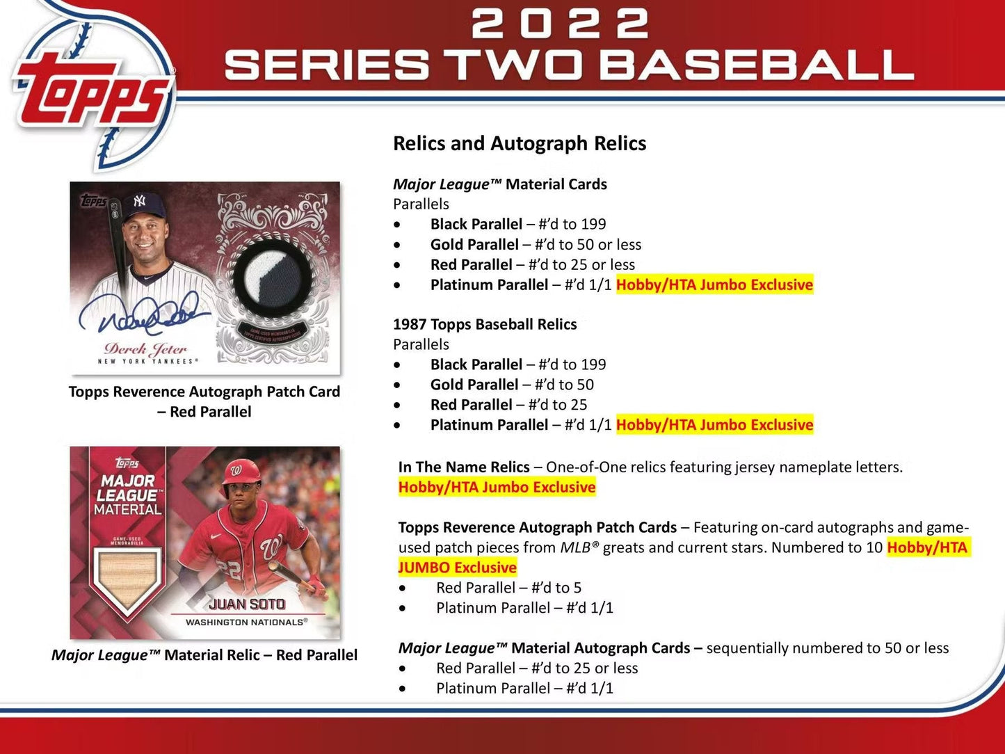 2022 Topps Series 2 Baseball Jumbo Box - Columbia Hobby - Sports Card Boxes - Toploaders - Card Savers