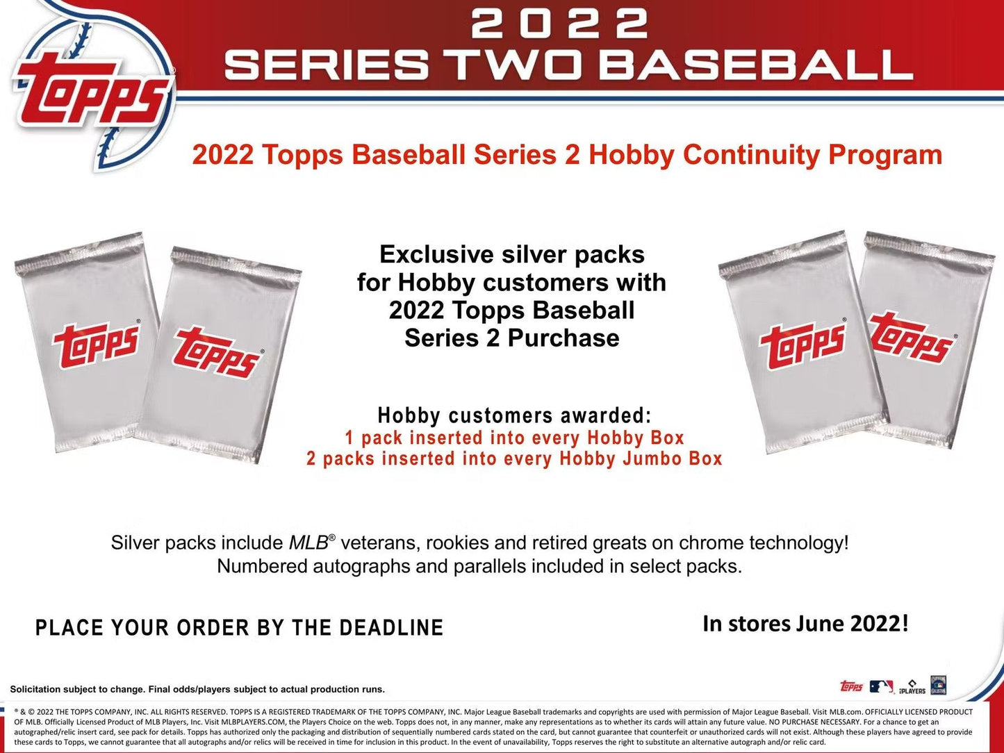 2022 Topps Series 2 Baseball Jumbo Box - Columbia Hobby - Sports Card Boxes - Toploaders - Card Savers