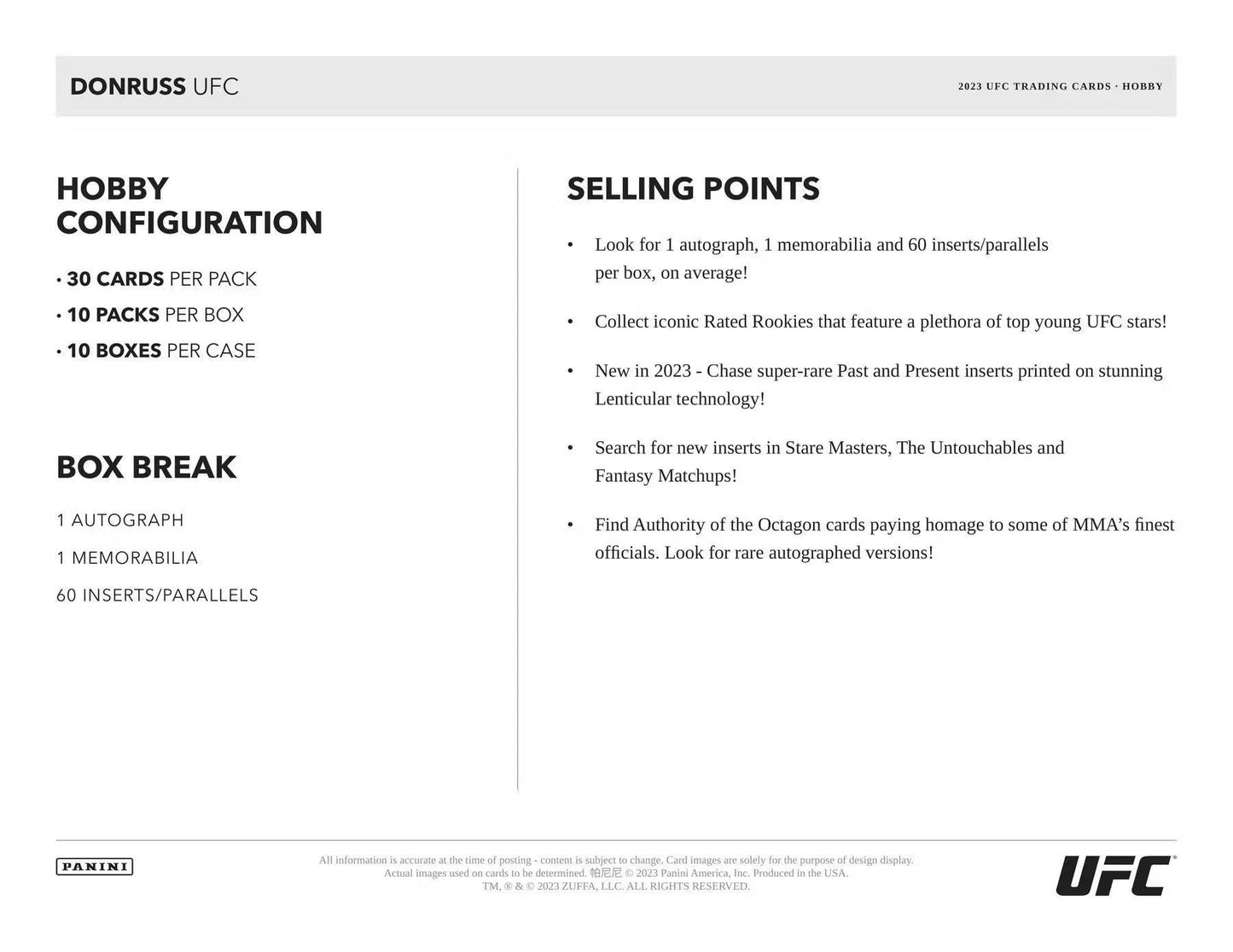 2023 Panini Donruss UFC Hobby Box - Columbia Hobby - Sports Card Boxes - Toploaders - Card Savers