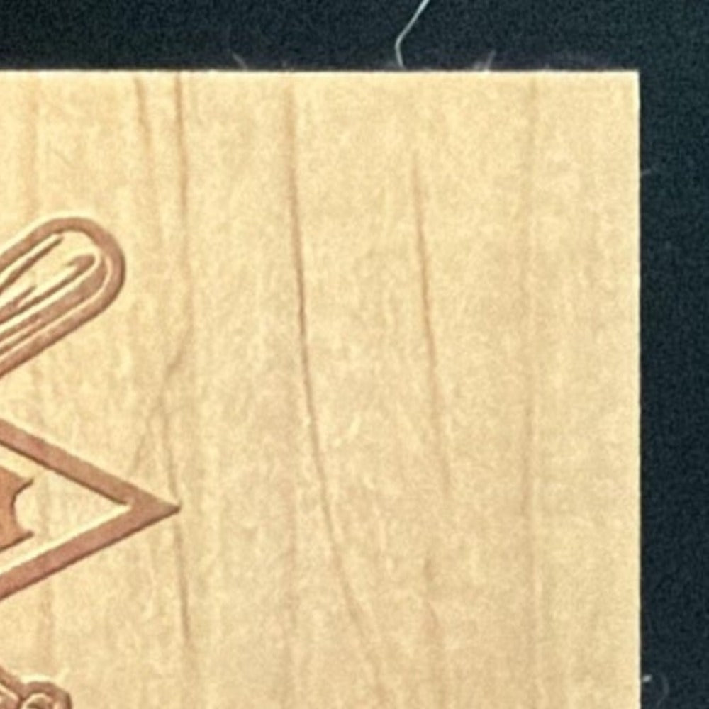 2001 SP Game Bat Milestone Piece of the Action Ken Griffey Jr. Bat card - back top right corner close-up