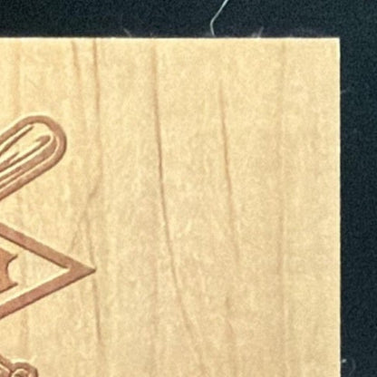 2001 SP Game Bat Milestone Piece of the Action Ken Griffey Jr. Bat card - back top right corner close-up