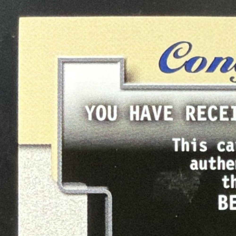 2002 Flair Power Tools Dual Bernie Williams / Derek Jeter Bat card - back top left corner close-up