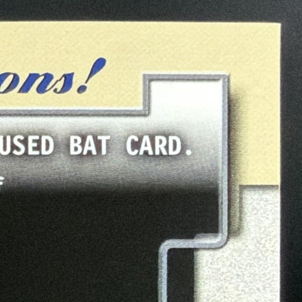 2002 Flair Power Tools Dual Bernie Williams / Derek Jeter Bat card - back top right corner close-up