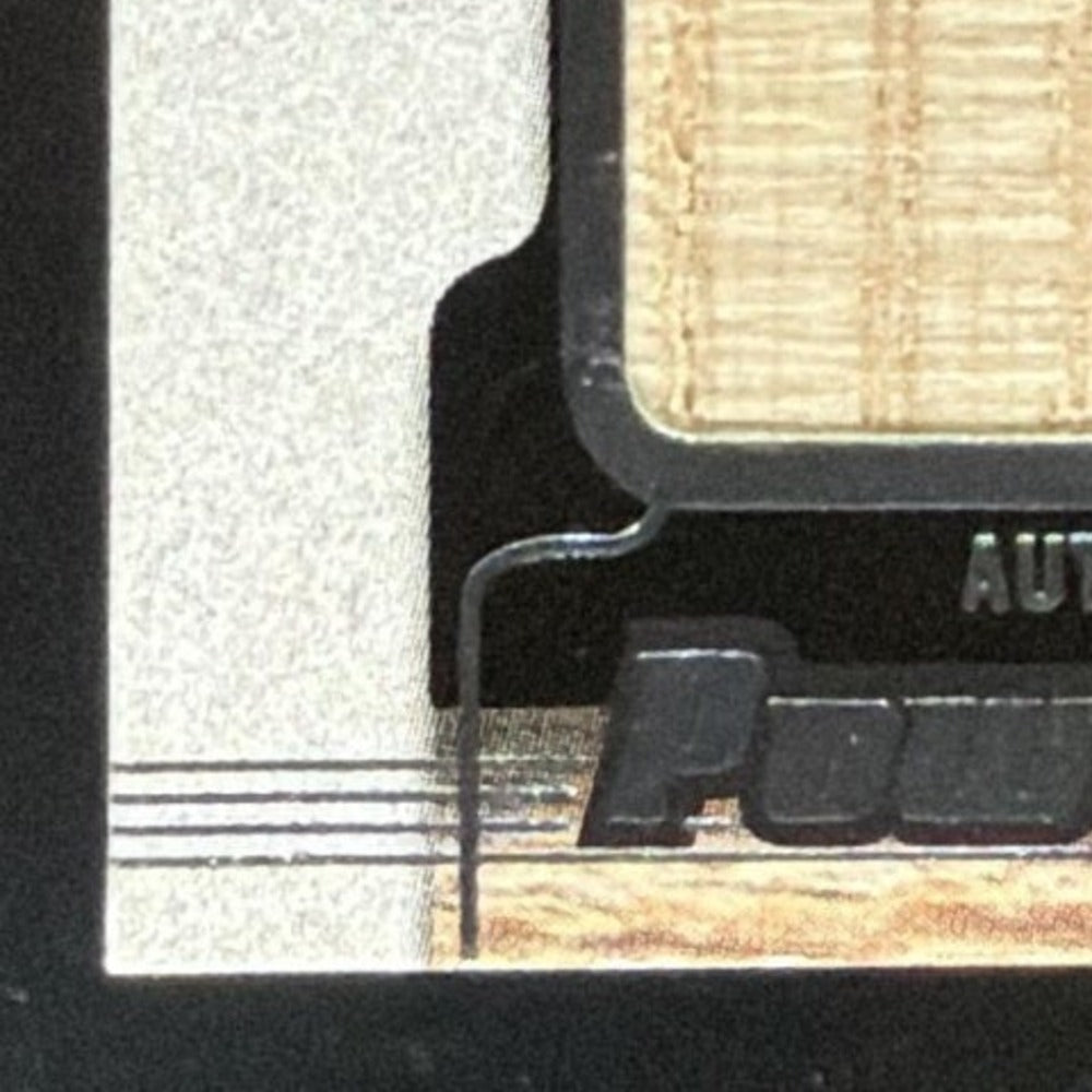 2002 Flair Power Tools Dual Bernie Williams / Derek Jeter Bat card - front bottom left corner close-up