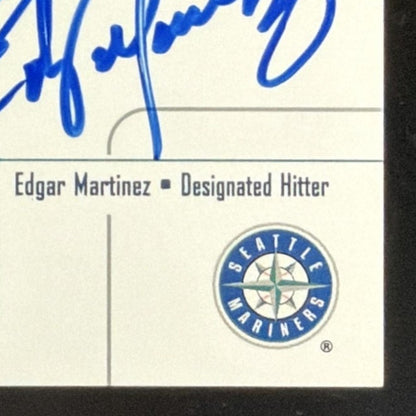 1999 SP Signature Edition Edgar Martinez Auto card - front bottom right corner close-up