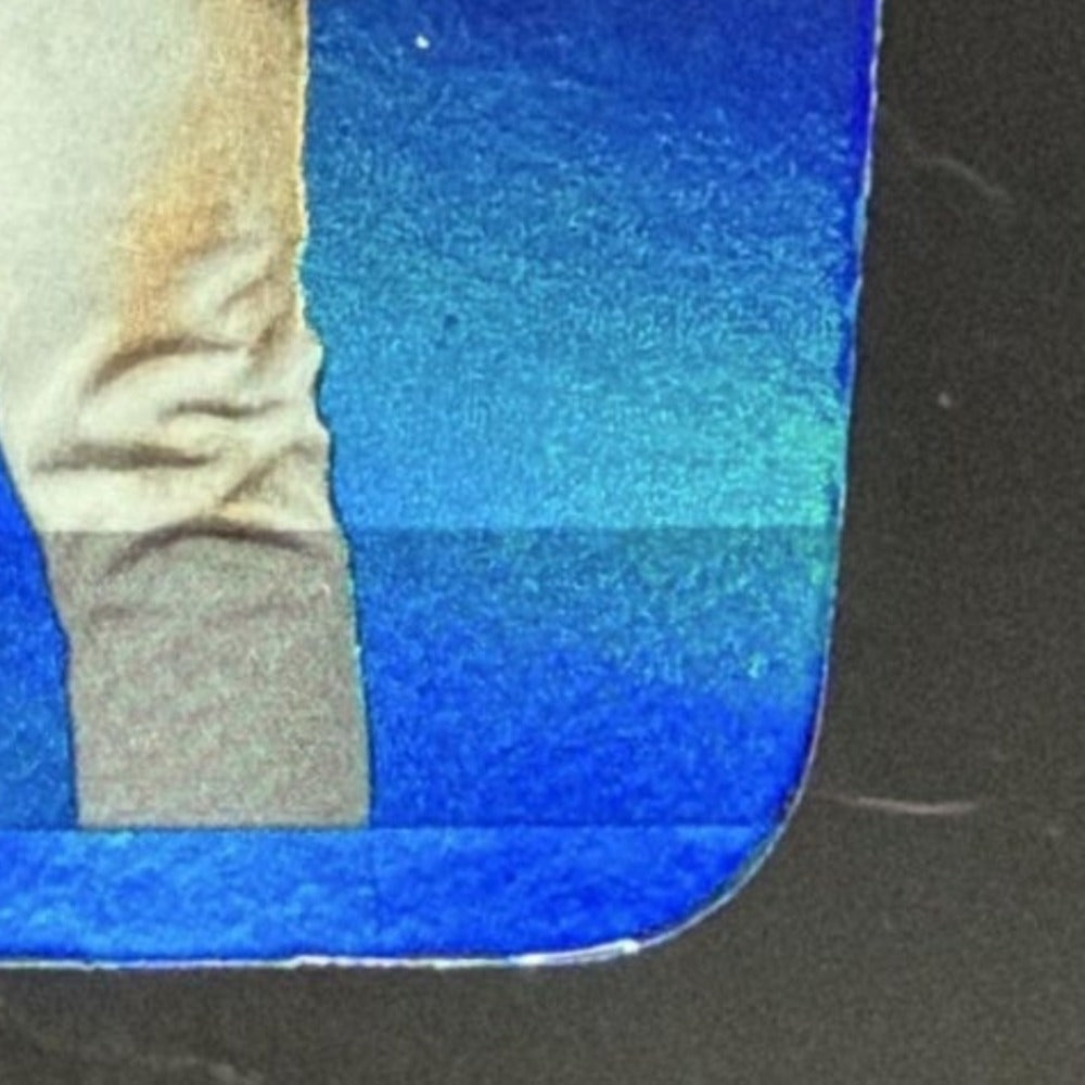2003 Donruss Elite Aspirations Blue Die Cut Adrian Beltre /71 card - front bottom right corner close-up