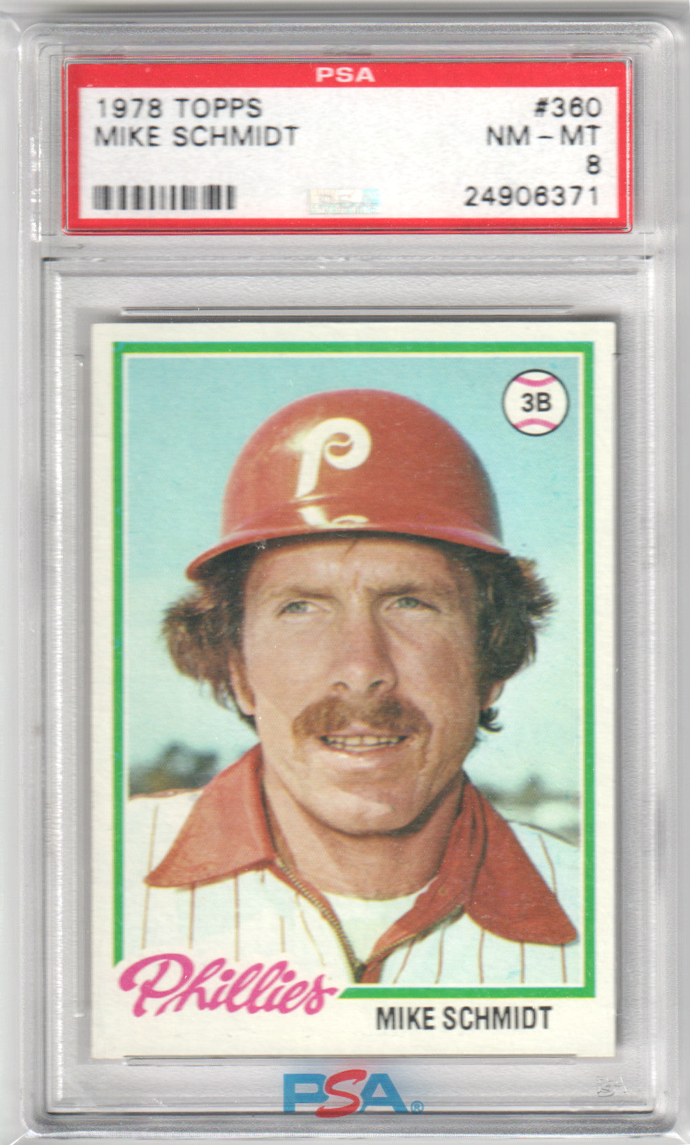 MIKE SCHMIDT 1978 Topps #360 PSA 8 NM - PHILLIES