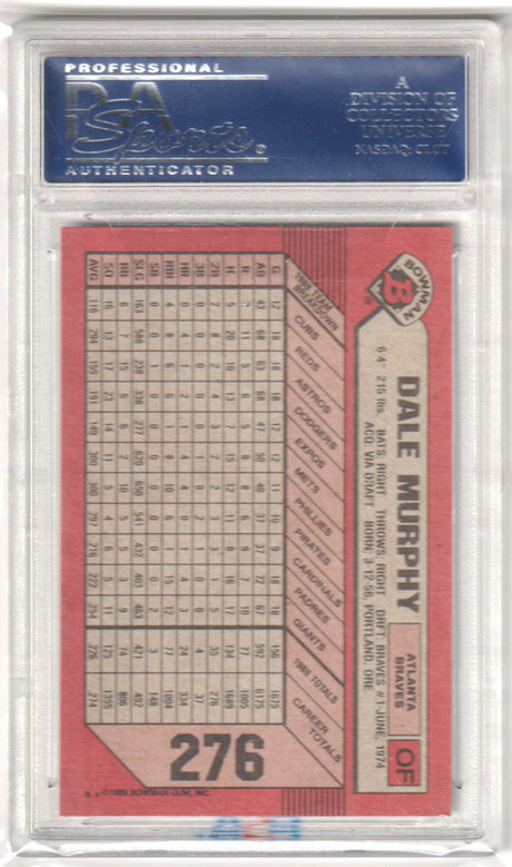 DALE MURPHY 1989 Bowman #276 PSA 10 GEM MINT - BRAVES