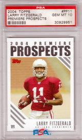 LARRY FITZGERALD 2004 Topps Premiere Prospects RC Rookie #PP11 PSA 10 GEM MINT