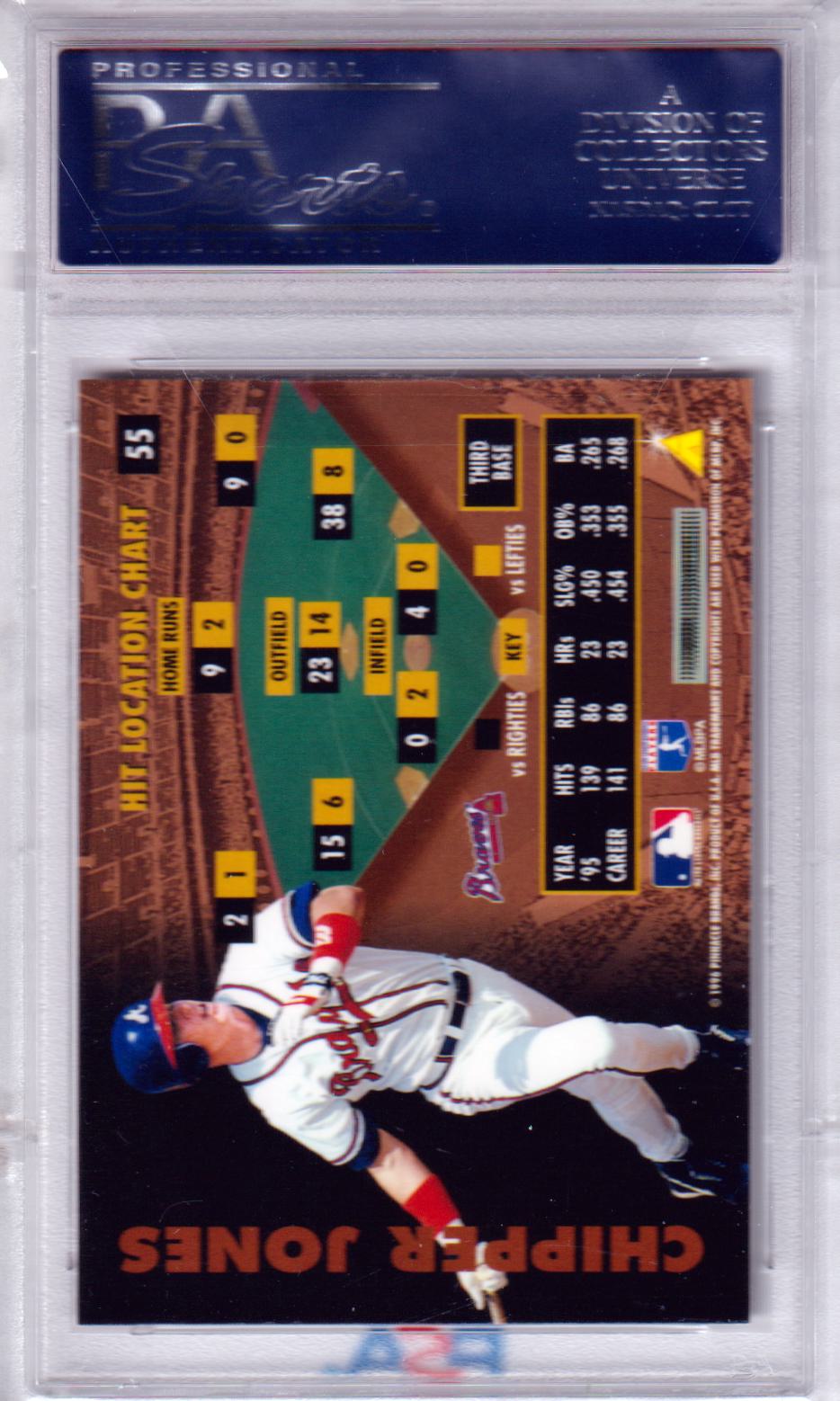 CHIPPER JONES 1996 Zenith #55 PSA 10 GEM MINT - BRAVES Pop 14