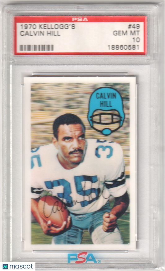 CALVIN HILL 1970 Kellogg's #49 PSA 10 GEM MINT - COWBOYS