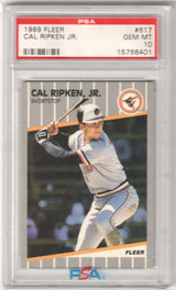 CAL RIPKEN JR. 1989 Fleer #617 PSA 10 GEM MINT - ORIOLES