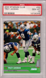 TROY AIKMAN 2000 Topps Stadium Club #35 PSA 10 GEM MINT - COWBOYS