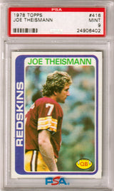 JOE THEISMANN 1978 Topps #416 PSA 9 MINT - REDSKINS