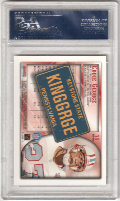 EDDIE GEORGE 1998 Bowman Chrome #75 Interstate Refractor PSA 10 GEM MINT Pop 1