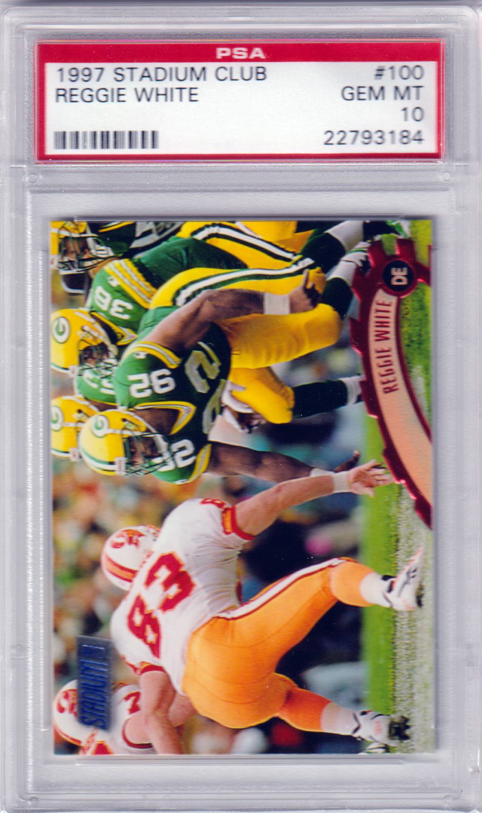 REGGIE WHITE 1997 Topps Stadium Club #100 PSA 10 GEM MINT - PACKERS