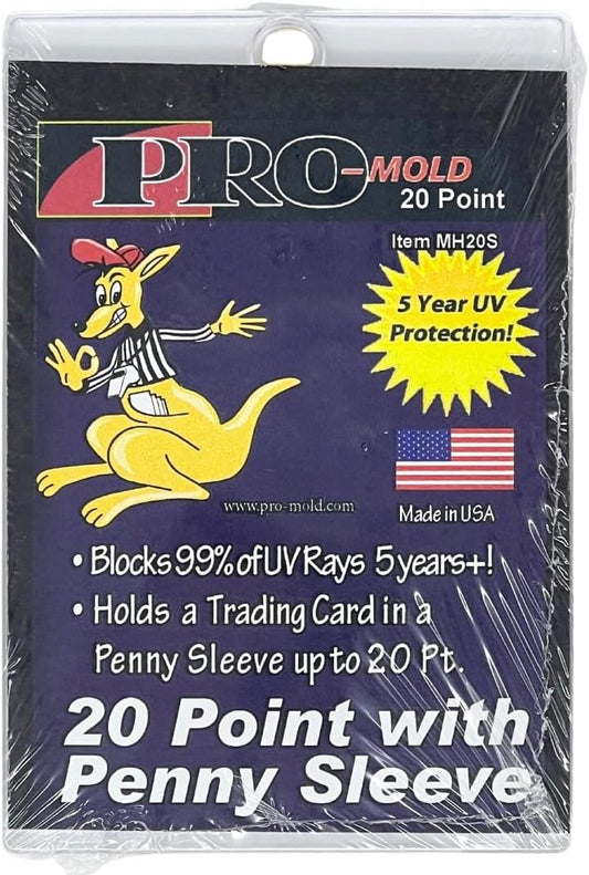 10 - Pro Mold 20pt w/Penny Sleeve Magnetic One Touch Card Holders - Columbia Hobby - Sports Card Boxes - Toploaders - Card Savers