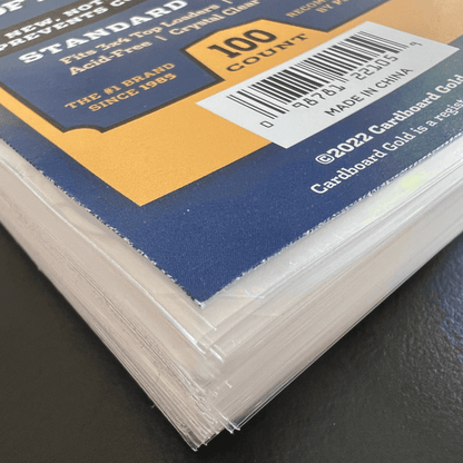 1000ct (10 packs) Notched Soft Card Sleeves for Thick Size Trading Cards - Columbia Hobby - Sports Card Boxes - Toploaders - Card Savers