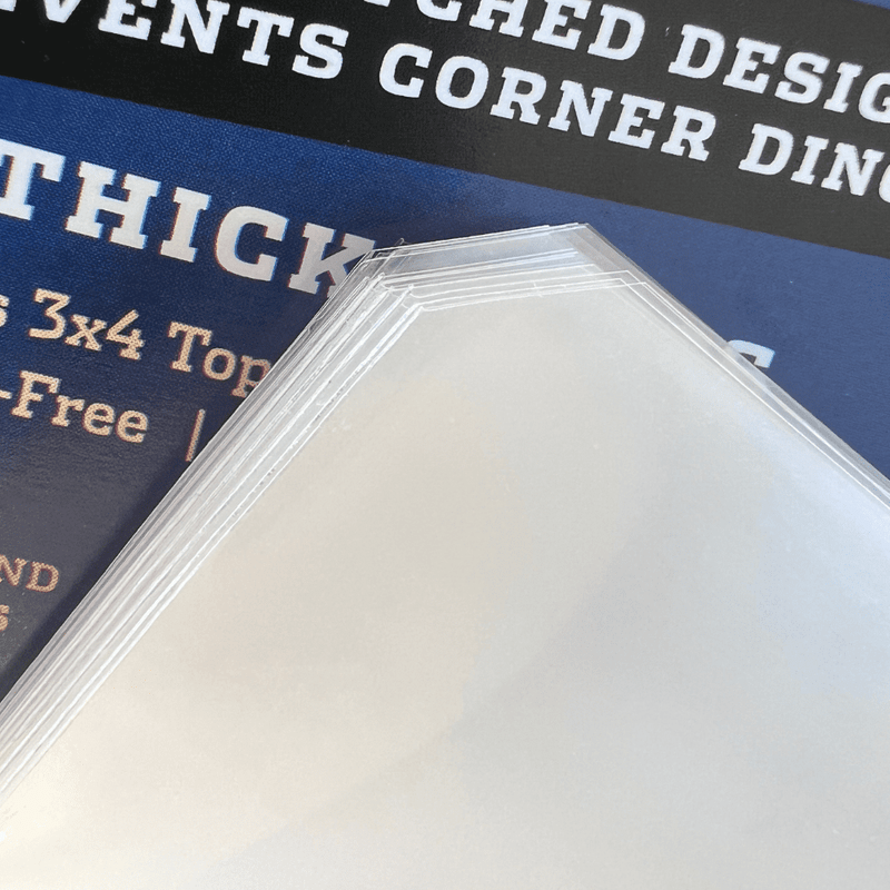 1000ct (10 packs) Notched Soft Card Sleeves for Thick Size Trading Cards - Columbia Hobby - Sports Card Boxes - Toploaders - Card Savers