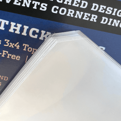 1000ct (10 packs) Notched Soft Card Sleeves for Thick Size Trading Cards - Columbia Hobby - Sports Card Boxes - Toploaders - Card Savers