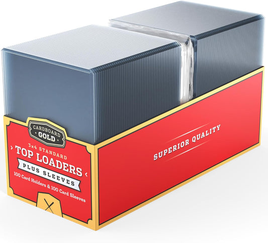 1000ct Case Regular Card Toploaders / Soft Sleeves Combo - 35pt - Columbia Hobby - Sports Card Boxes - Toploaders - Card Savers
