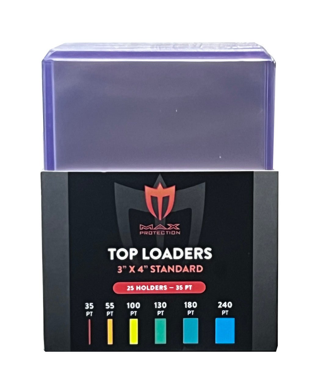 1000ct Case Ultra Max Pro 35pt Trading Card Toploaders | Crystal Clear Holders - Columbia Hobby - Sports Card Boxes - Toploaders - Card Savers