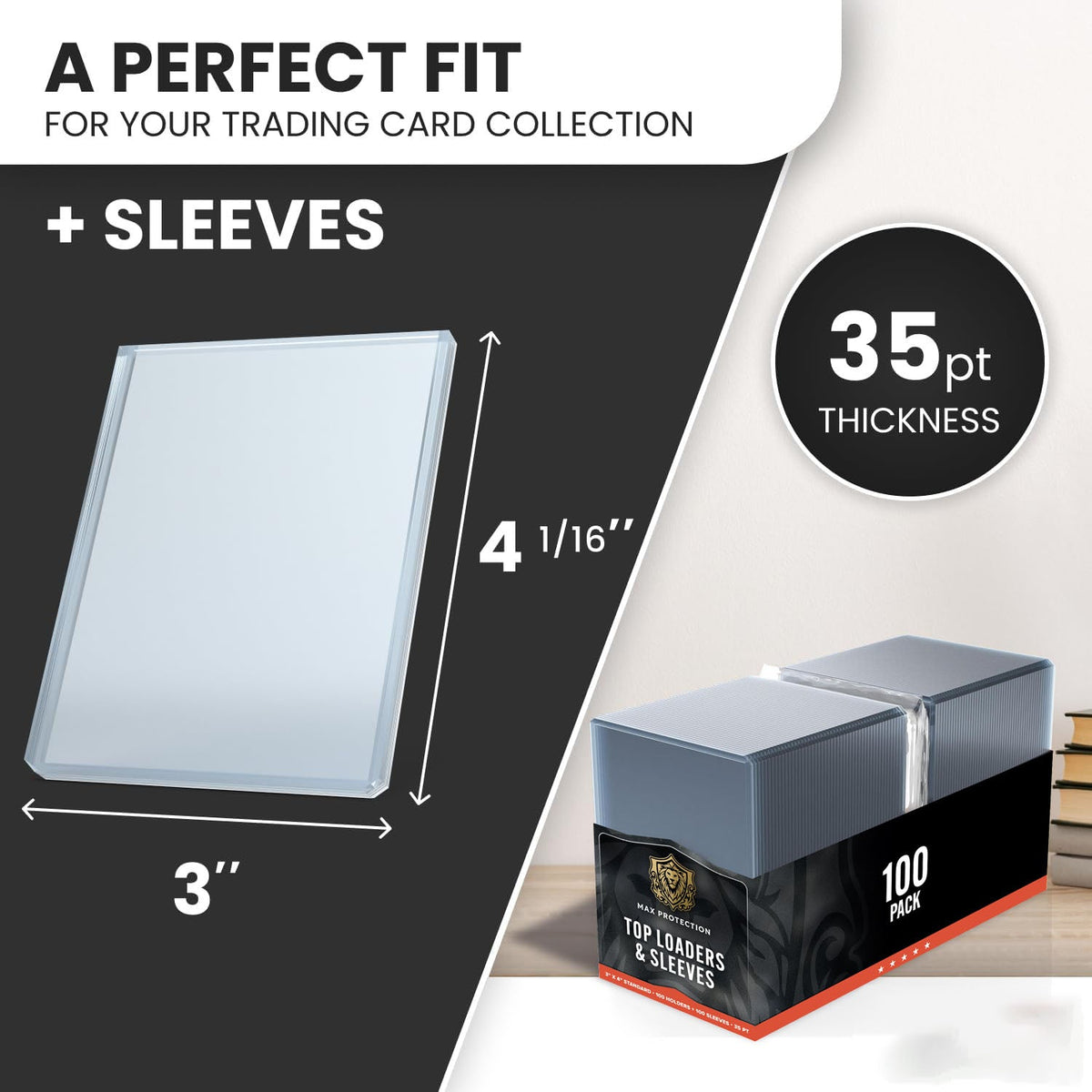 card folder sleeves 1000ct Case Ultra Max Pro 35pt Trading Card Toploaders plus Soft Sleev –  Columbia Hobby - Sports Card Boxes - Toploaders