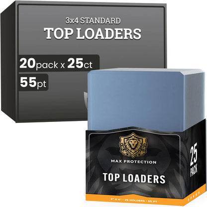 1000ct Case Ultra Max Pro 55pt Trading Card Toploaders | Crystal Clear Holders - Columbia Hobby - Sports Card Boxes - Toploaders - Card Savers
