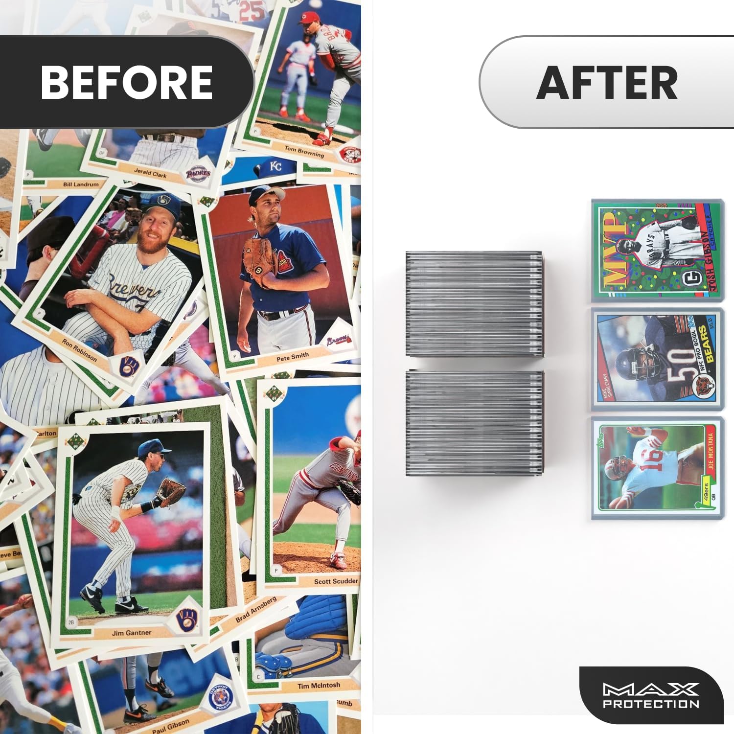 1000ct Case Ultra Max Pro 55pt Trading Card Toploaders | Crystal Clear Holders - Columbia Hobby - Sports Card Boxes - Toploaders - Card Savers