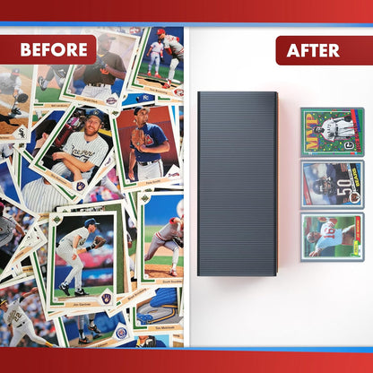 Cardboard Gold - 35pt Top Loaders for Cards with Bonus Soft Sleeves - 100 Count - Premium 3x4 Inch Trading Card Toploaders