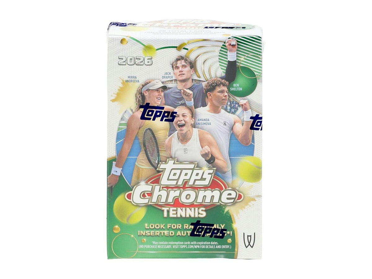 2026 Topps Chrome Tennis Blaster Box - box front