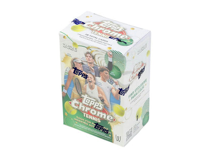 2026 Topps Chrome Tennis Blaster Box - box angled view
