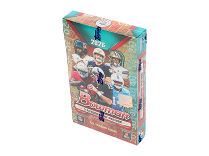 2026 Bowman Football Hobby Box - box angled view