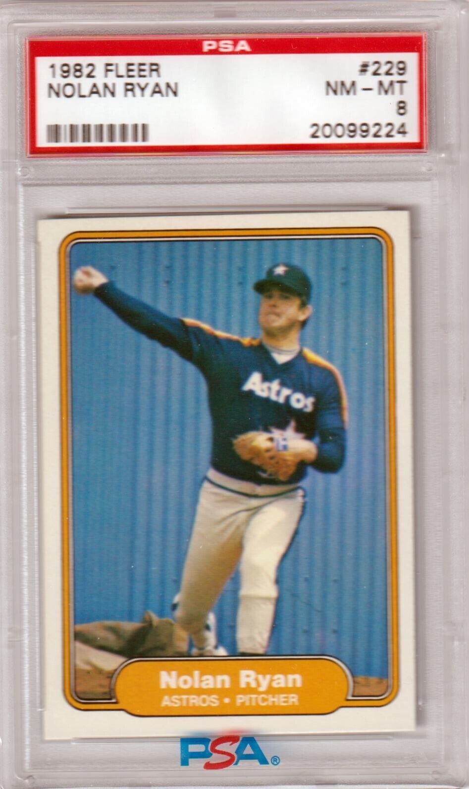 NOLAN RYAN 1982 Fleer #229 PSA NM-MT - ASTROS