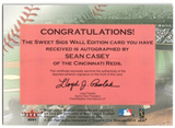 SEAN CASEY 2001 Fleer Showcase Sweet Sigs Autograph Auto - REDS