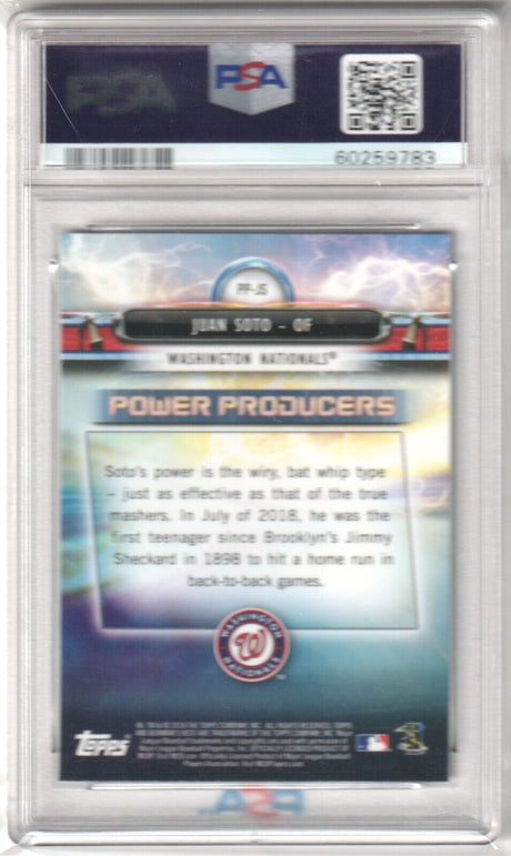 JUAN SOTO 2018 Bowman's Best Power Producers RC Rookie #PPJS PSA 9 MINT YANKEES