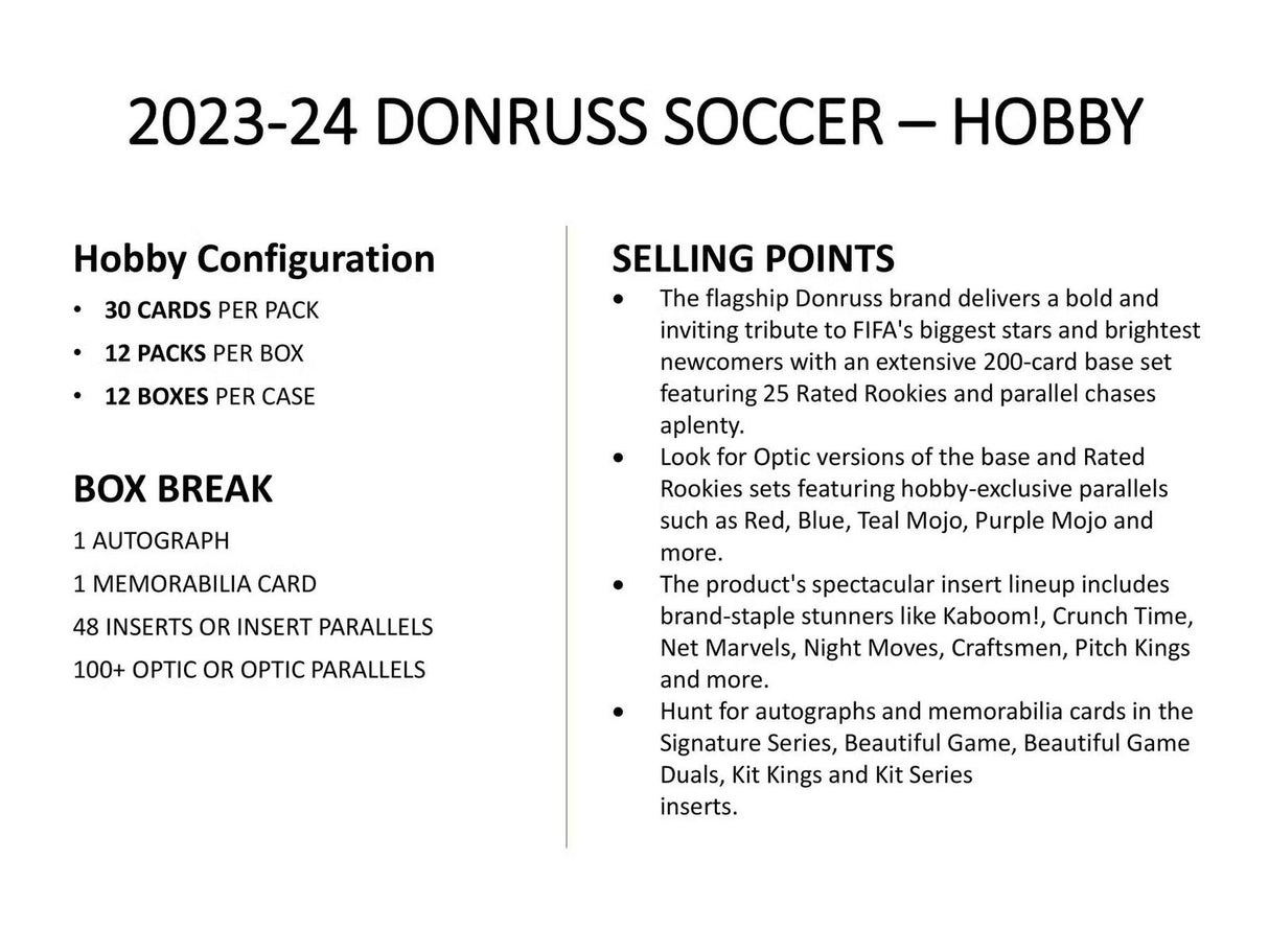 2023-24 Panini Donruss Soccer Hobby Box