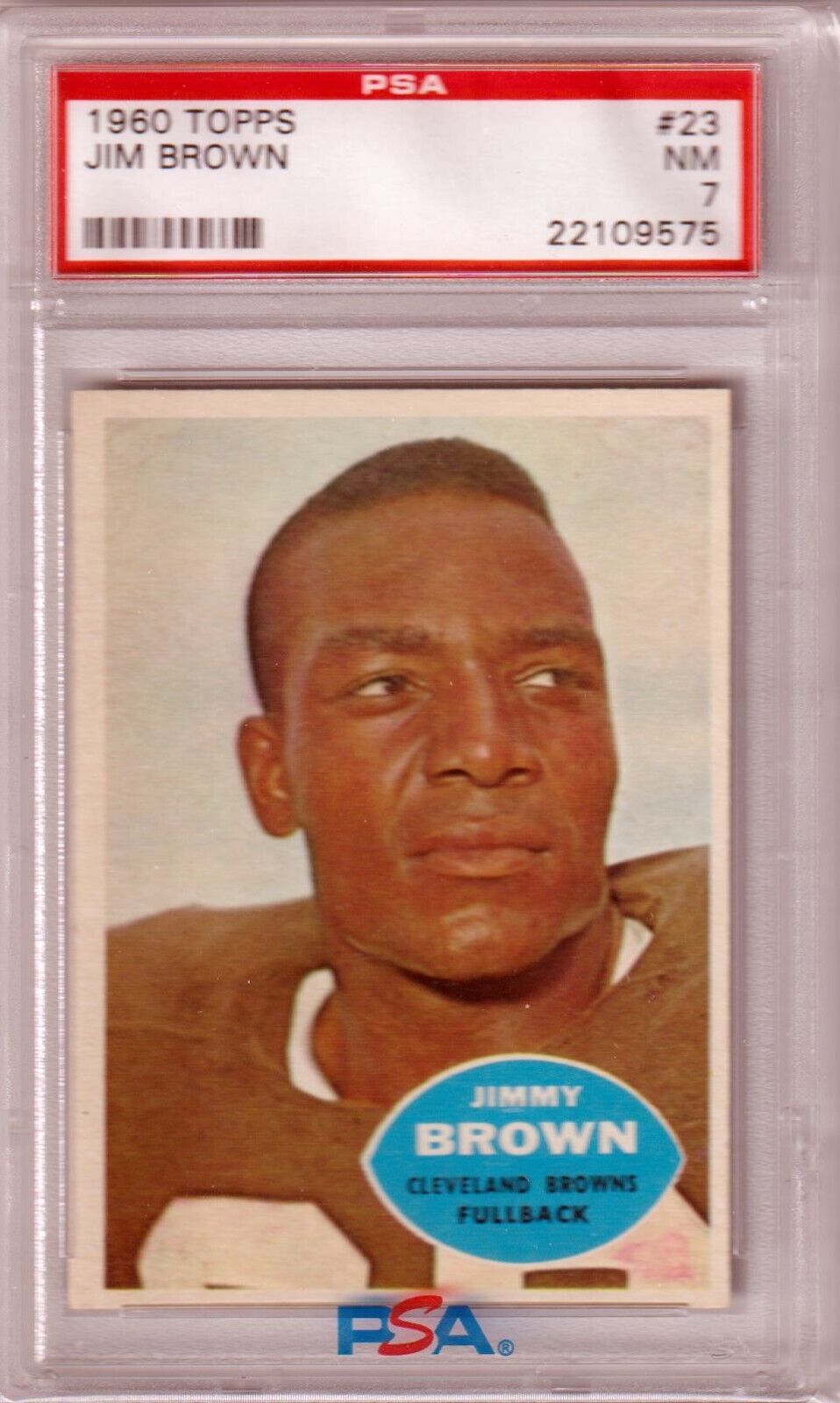 JIM BROWN 1960 Topps #23 PSA 7 NM - BROWNS