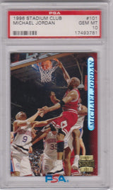 MICHAEL JORDAN 1996-97 Topps Stadium Club #101 PSA 10 GEM MINT - BULLS