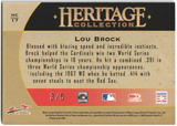 LOU BROCK 2005 Donruss Diamond Kings Autograph Auto SP #/5 - CARDINALS