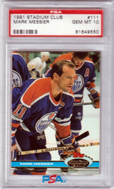 MARK MESSIER 1991 Topps Stadium Club #111 PSA 10 GEM MINT - OILERS