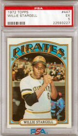 WILLIE STARGELL 1972 Topps #447 PSA 5 EX - PIRATES