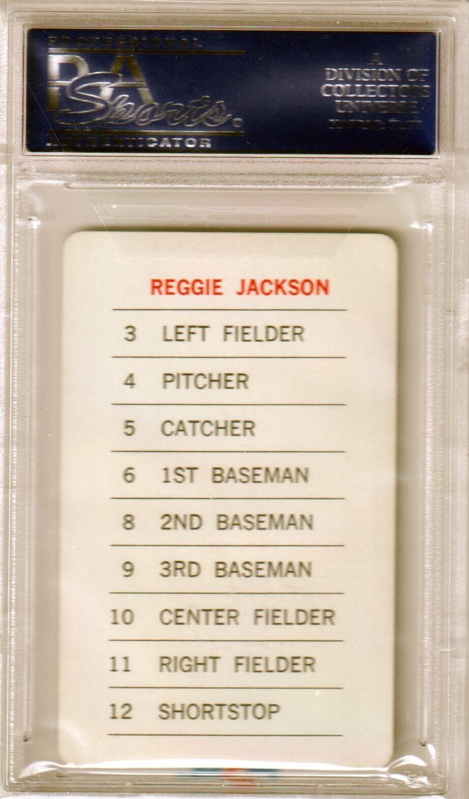 REGGIE JACKSON 1970 Milton Bradley PSA 8 MN-MT - ATHLETICS