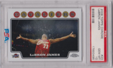 LEBRON JAMES 2008-09 Topps Chrome Chalk Toss #23 PSA 10 GEM MINT - LAKERS