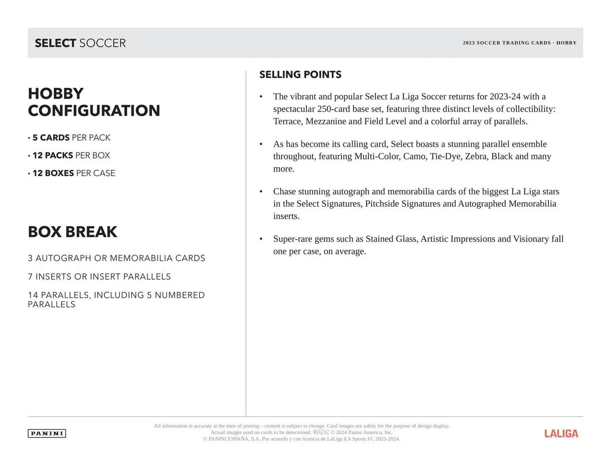 2023-24 Panini Select La Liga Soccer Hobby Box