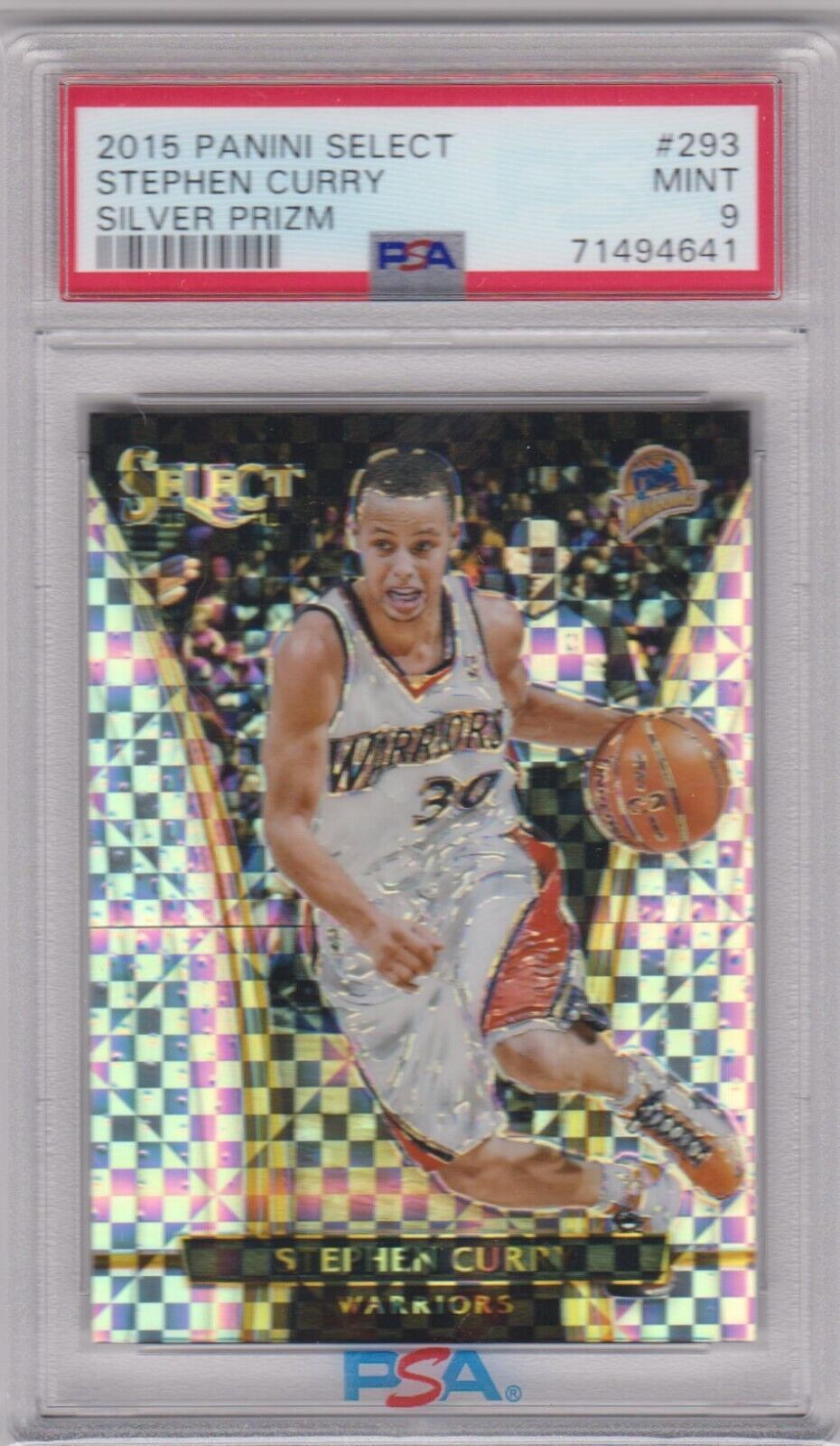 STEPHEN STEPH CURRY 2015-16 Panini Select Courtside Silver Prizm #293 PSA 9 MINT